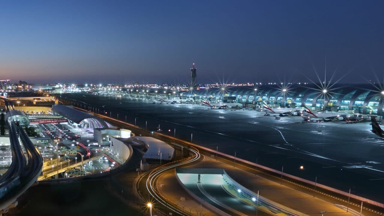 Airport at night